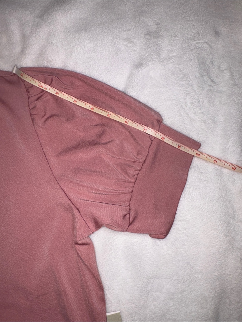 Carmen Marc Valvo Rose Satin-Trim Short Sleeve Blouse - Picture 5 of 6